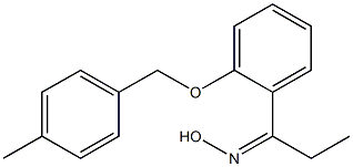 N-(1-{2-[(4-methylphenyl)methoxy]phenyl}propylidene)hydroxylamine Struktur