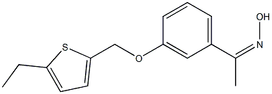 N-(1-{3-[(5-ethylthiophen-2-yl)methoxy]phenyl}ethylidene)hydroxylamine Struktur