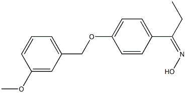 N-(1-{4-[(3-methoxyphenyl)methoxy]phenyl}propylidene)hydroxylamine Struktur