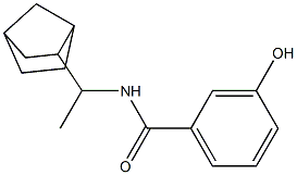 N-(1-{bicyclo[2.2.1]heptan-2-yl}ethyl)-3-hydroxybenzamide Struktur