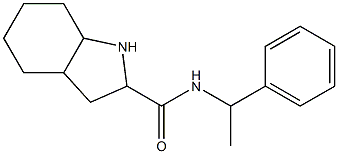 N-(1-phenylethyl)octahydro-1H-indole-2-carboxamide Struktur