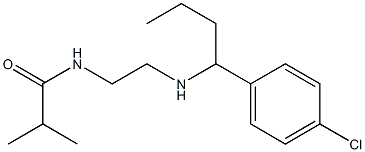 N-(2-{[1-(4-chlorophenyl)butyl]amino}ethyl)-2-methylpropanamide Struktur