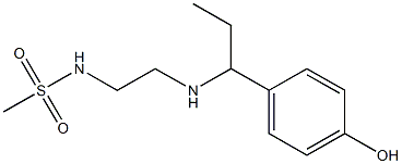 N-(2-{[1-(4-hydroxyphenyl)propyl]amino}ethyl)methanesulfonamide Struktur