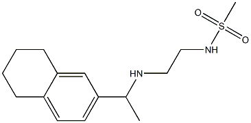 N-(2-{[1-(5,6,7,8-tetrahydronaphthalen-2-yl)ethyl]amino}ethyl)methanesulfonamide Struktur