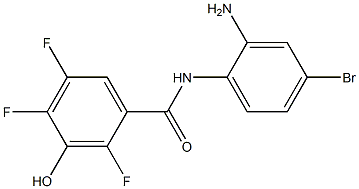 N-(2-amino-4-bromophenyl)-2,4,5-trifluoro-3-hydroxybenzamide Struktur