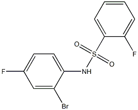 N-(2-bromo-4-fluorophenyl)-2-fluorobenzene-1-sulfonamide Struktur