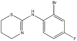 N-(2-bromo-4-fluorophenyl)-5,6-dihydro-4H-1,3-thiazin-2-amine Struktur