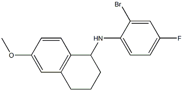 N-(2-bromo-4-fluorophenyl)-6-methoxy-1,2,3,4-tetrahydronaphthalen-1-amine Struktur