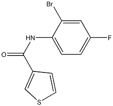 N-(2-bromo-4-fluorophenyl)thiophene-3-carboxamide Struktur