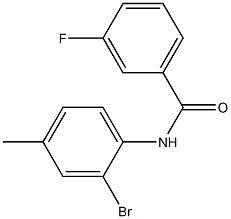 N-(2-bromo-4-methylphenyl)-3-fluorobenzamide Struktur