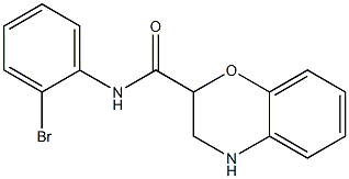 N-(2-bromophenyl)-3,4-dihydro-2H-1,4-benzoxazine-2-carboxamide Struktur