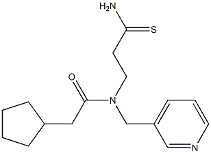 N-(2-carbamothioylethyl)-2-cyclopentyl-N-(pyridin-3-ylmethyl)acetamide Struktur