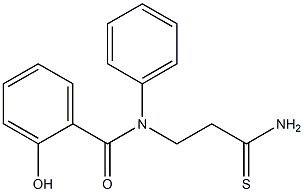 N-(2-carbamothioylethyl)-2-hydroxy-N-phenylbenzamide Struktur