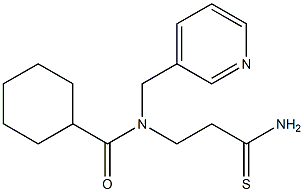 N-(2-carbamothioylethyl)-N-(pyridin-3-ylmethyl)cyclohexanecarboxamide Struktur