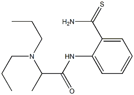 N-(2-carbamothioylphenyl)-2-(dipropylamino)propanamide Struktur