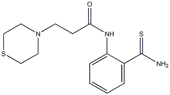 N-(2-carbamothioylphenyl)-3-(thiomorpholin-4-yl)propanamide Struktur