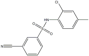 N-(2-chloro-4-methylphenyl)-3-cyanobenzene-1-sulfonamide Struktur