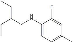 N-(2-ethylbutyl)-2-fluoro-4-methylaniline Struktur