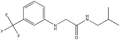 N-(2-methylpropyl)-2-{[3-(trifluoromethyl)phenyl]amino}acetamide Struktur