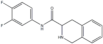 N-(3,4-difluorophenyl)-1,2,3,4-tetrahydroisoquinoline-3-carboxamide Struktur