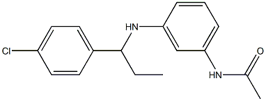 N-(3-{[1-(4-chlorophenyl)propyl]amino}phenyl)acetamide Struktur