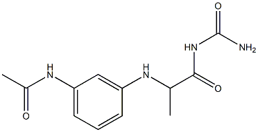 N-(3-{[1-(carbamoylamino)-1-oxopropan-2-yl]amino}phenyl)acetamide Struktur