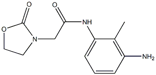 N-(3-amino-2-methylphenyl)-2-(2-oxo-1,3-oxazolidin-3-yl)acetamide Struktur