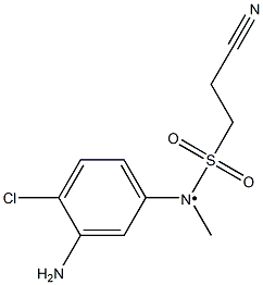 N-(3-amino-4-chlorophenyl)-2-cyano-N-methylethane-1-sulfonamido Struktur