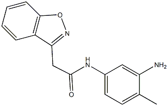 N-(3-amino-4-methylphenyl)-2-(1,2-benzisoxazol-3-yl)acetamide Struktur