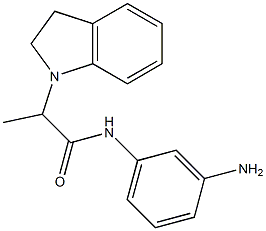 N-(3-aminophenyl)-2-(2,3-dihydro-1H-indol-1-yl)propanamide Struktur