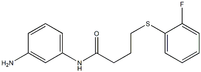 N-(3-aminophenyl)-4-[(2-fluorophenyl)sulfanyl]butanamide Struktur