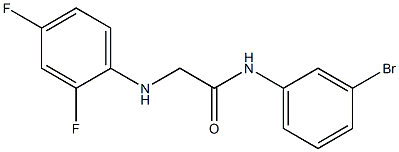 N-(3-bromophenyl)-2-[(2,4-difluorophenyl)amino]acetamide Struktur