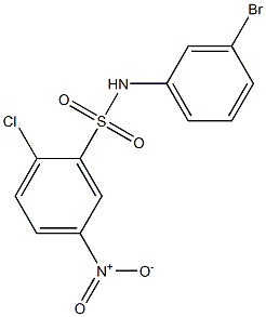 N-(3-bromophenyl)-2-chloro-5-nitrobenzene-1-sulfonamide Struktur