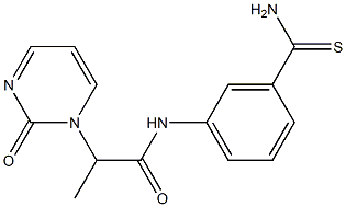 N-(3-carbamothioylphenyl)-2-(2-oxo-1,2-dihydropyrimidin-1-yl)propanamide Struktur