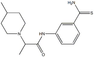 N-(3-carbamothioylphenyl)-2-(4-methylpiperidin-1-yl)propanamide Struktur