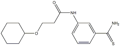 N-(3-carbamothioylphenyl)-3-(cyclohexyloxy)propanamide Struktur