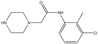 N-(3-chloro-2-methylphenyl)-2-(piperazin-1-yl)acetamide Struktur