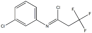 N-(3-chlorophenyl)-2,2,2-trifluoroethanecarbonimidoyl chloride Struktur