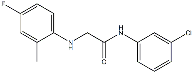 N-(3-chlorophenyl)-2-[(4-fluoro-2-methylphenyl)amino]acetamide Struktur