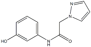 N-(3-hydroxyphenyl)-2-(1H-pyrazol-1-yl)acetamide Struktur