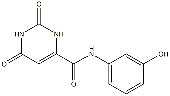 N-(3-hydroxyphenyl)-2,6-dioxo-1,2,3,6-tetrahydropyrimidine-4-carboxamide Struktur