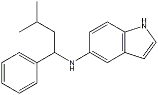 N-(3-methyl-1-phenylbutyl)-1H-indol-5-amine Struktur