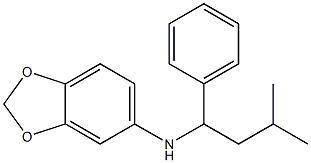 N-(3-methyl-1-phenylbutyl)-2H-1,3-benzodioxol-5-amine Struktur