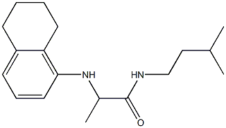 N-(3-methylbutyl)-2-(5,6,7,8-tetrahydronaphthalen-1-ylamino)propanamide Struktur