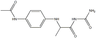 N-(4-{[1-(carbamoylamino)-1-oxopropan-2-yl]amino}phenyl)acetamide Struktur