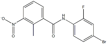 N-(4-bromo-2-fluorophenyl)-2-methyl-3-nitrobenzamide Struktur