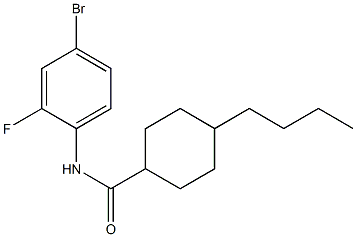 N-(4-bromo-2-fluorophenyl)-4-butylcyclohexane-1-carboxamide Struktur