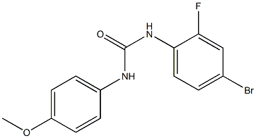 N-(4-bromo-2-fluorophenyl)-N'-(4-methoxyphenyl)urea Struktur