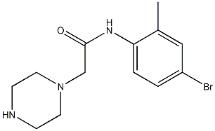 N-(4-bromo-2-methylphenyl)-2-(piperazin-1-yl)acetamide Struktur