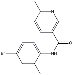 N-(4-bromo-2-methylphenyl)-6-methylnicotinamide Struktur